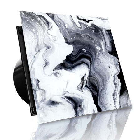 WENTYLATOR DOMOWY VERONI GLASS Ø120 - Black & White Stone