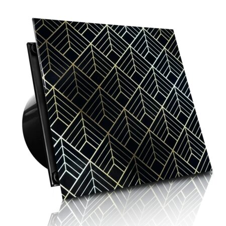 WENTYLATOR DOMOWY VERONI GLASS Ø120 - Gold Diamonds