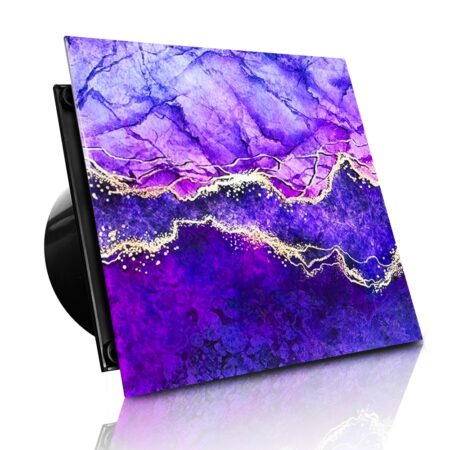 WENTYLATOR DOMOWY VERONI GLASS Ø120 - Purple Gold Stone