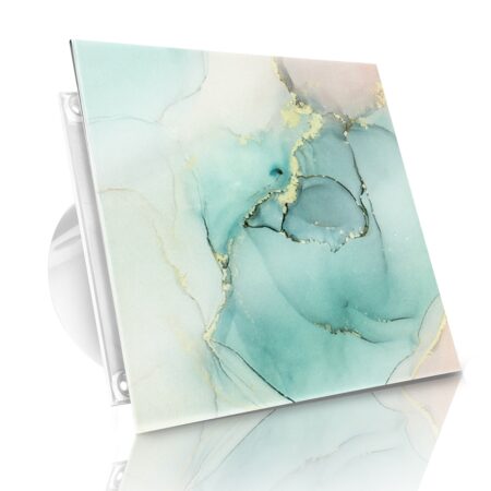 WENTYLATOR DOMOWY VERONI GLASS Ø120 - Stone Green Flower