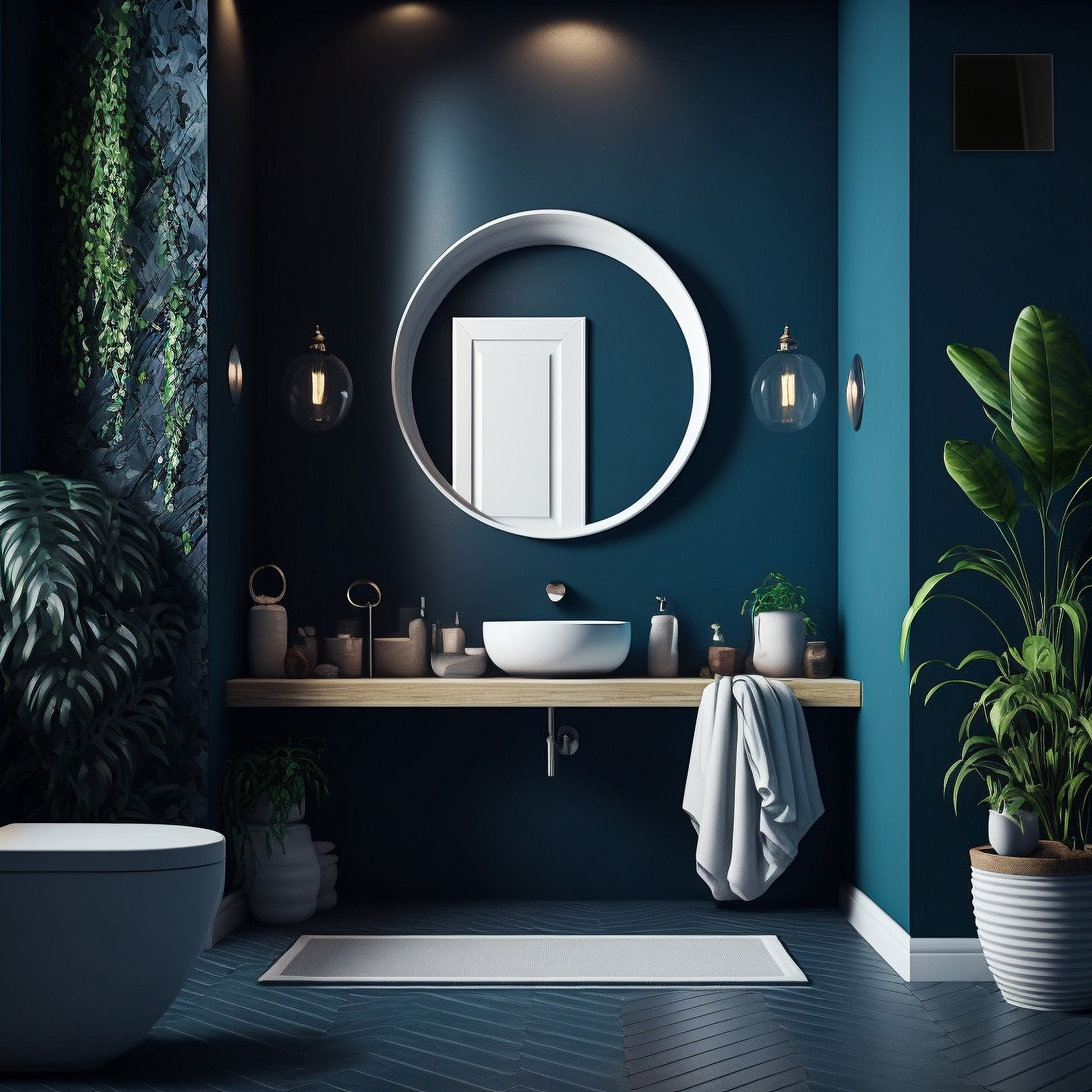 Veroni Glass 100 S-P Czarny Wentylator ścienny z przepustnicą / Black wall fan with damper - obrazek 9